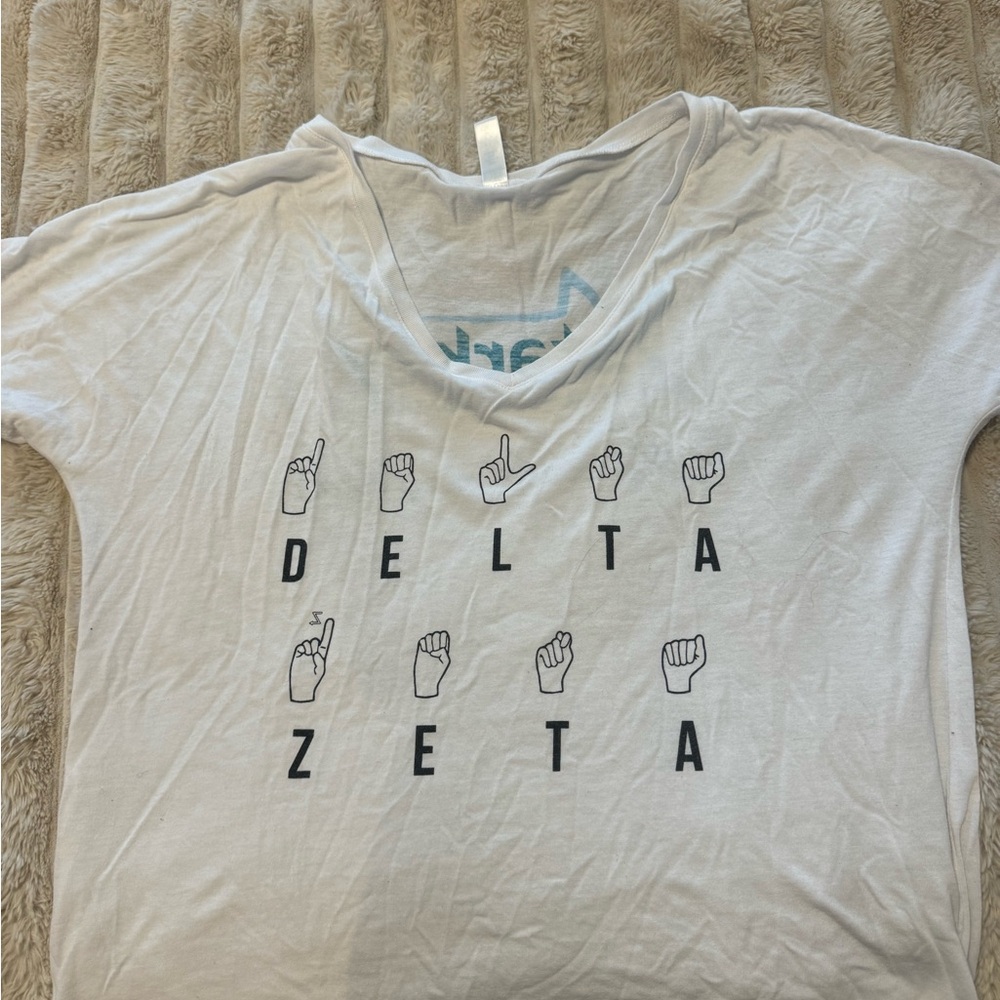 White Delta Zeta Graphic Tee